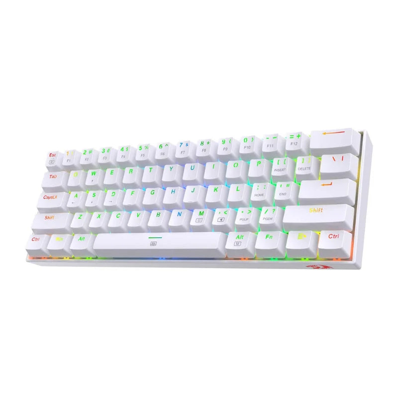 Redragon K630 Dragonborn Hot Swappable 60% Wired Vibrant RGB LED USB Gaming 61 Keys Compact Mechanical Keyboard Pro Software Cus